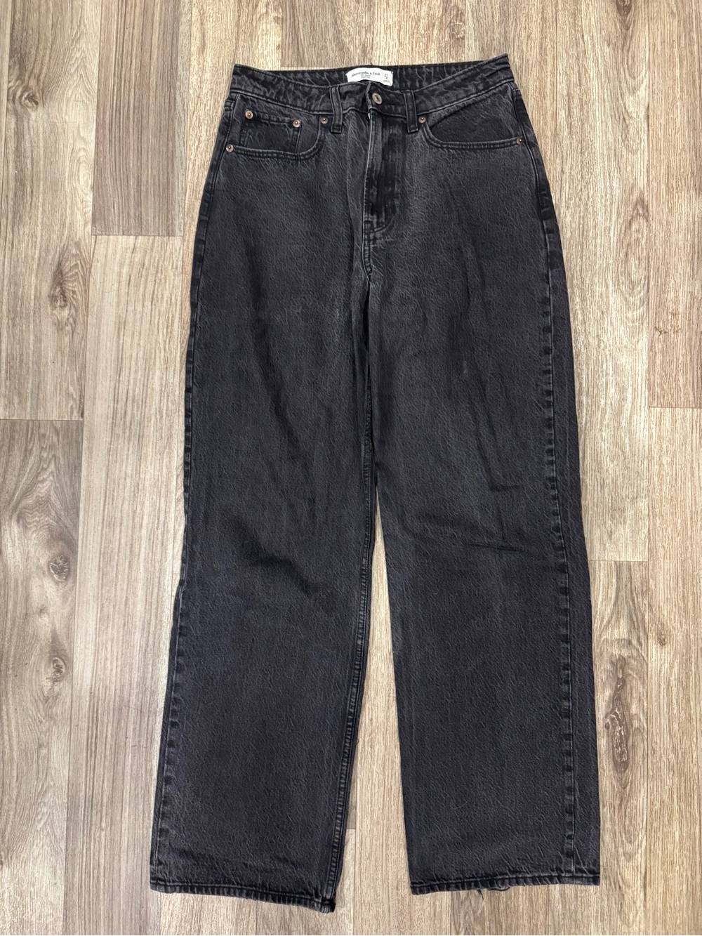 Abercrombie & Fitch Curve Love Loose High Rise Jeans Women’s 27 Black Wash